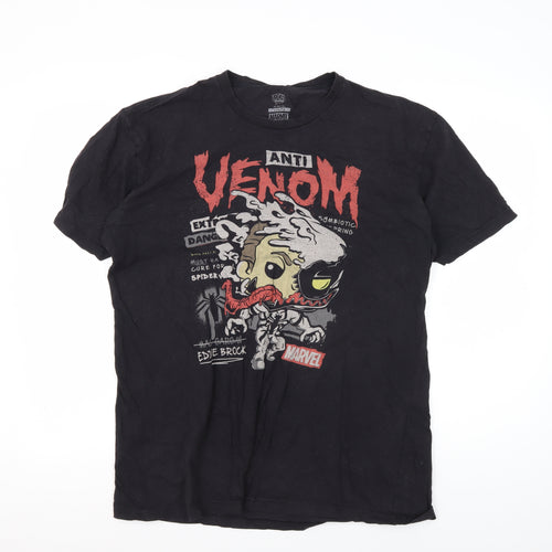 Marvel Venom Men's Black T-Shirt, L, Comics Print