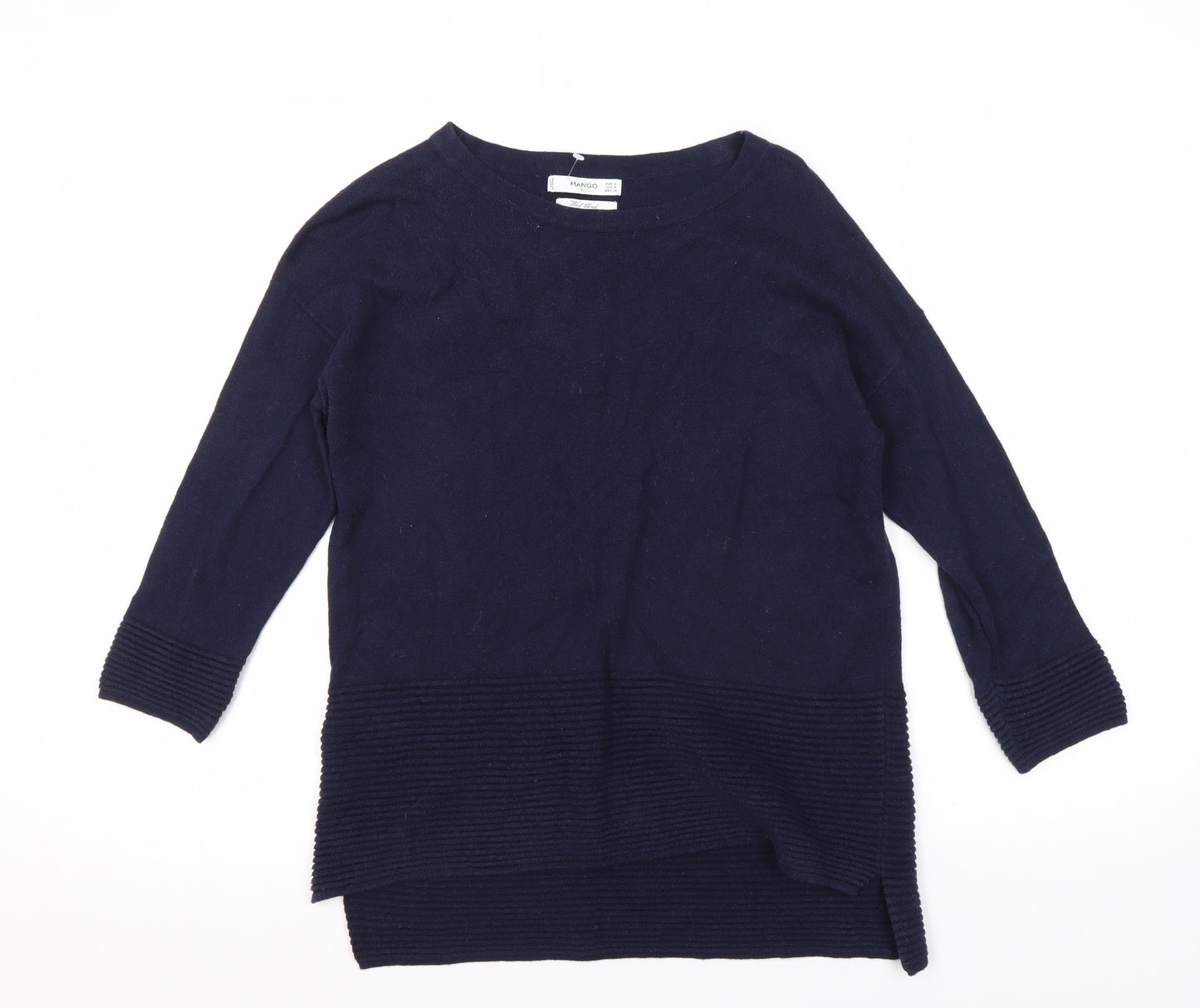 Mango Women's Blue Pullover Jumper, Size S
