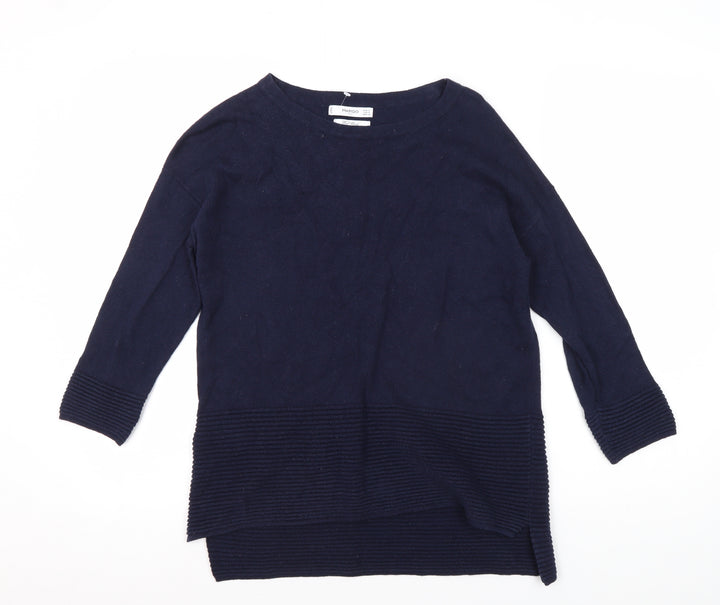 Mango Women's Blue Pullover Jumper, Size S