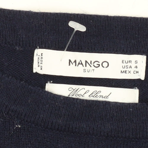 Mango Women's Blue Pullover Jumper, Size S