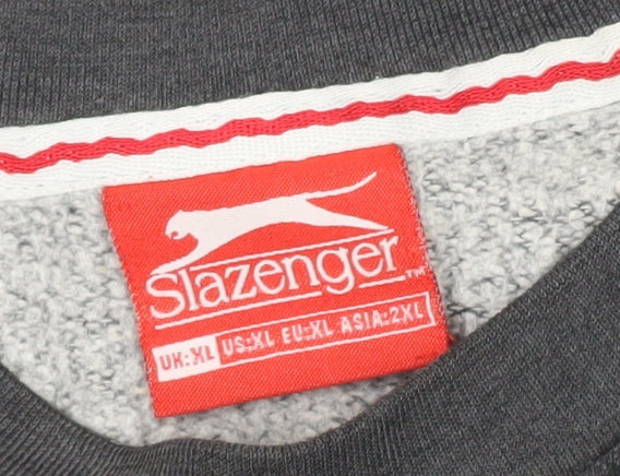 Slazenger Men's Grey Fleece Pullover Sweatshirt XL