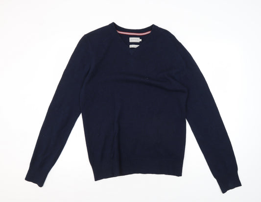 Howick Men's Blue Wool Pullover Jumper S