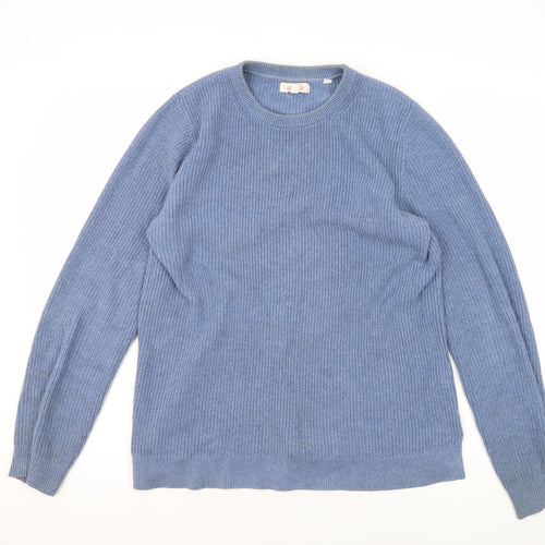 Fat Face Men Blue Crew Neck Pullover Jumper UK 12