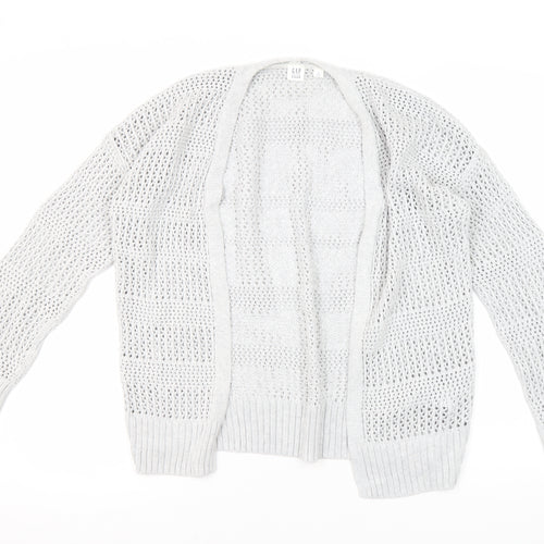 Gap Women's Grey Cardigan Knit Medium Light Open