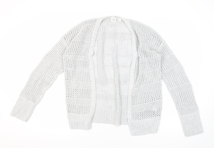 Gap Women's Grey Cardigan Knit Medium Light Open