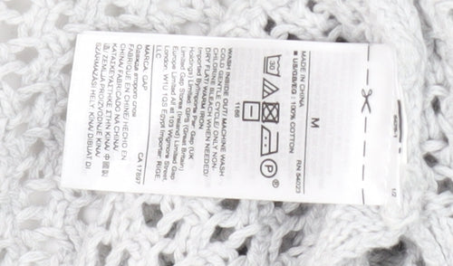 Gap Women's Grey Cardigan Knit Medium Light Open