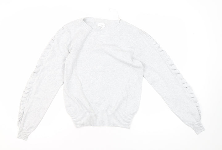 Linea Women's Grey Pullover Jumper Crew Neck Size 12