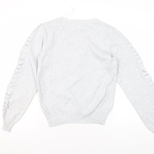 Linea Women's Grey Pullover Jumper Crew Neck Size 12