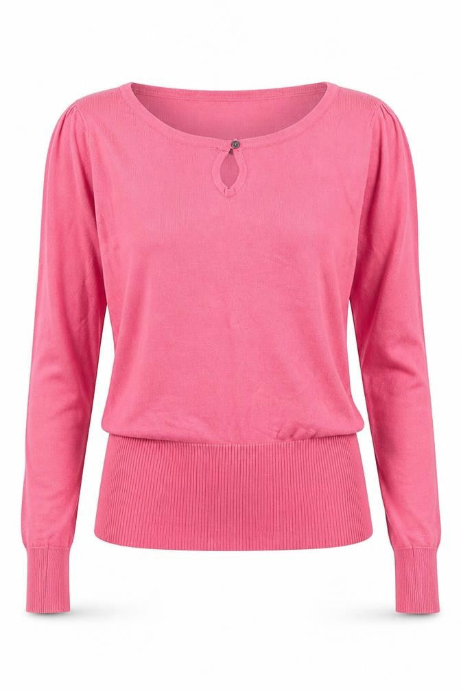 Front view of Great Plains Women's Pink jumper, M
