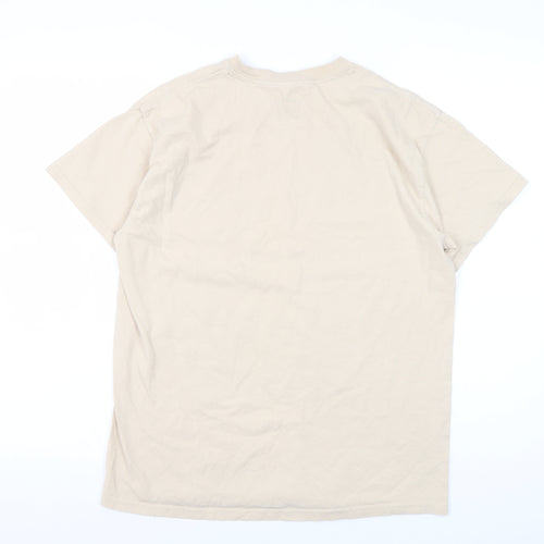 Forth and Lewis Men's Beige Medium Cotton T-Shirt