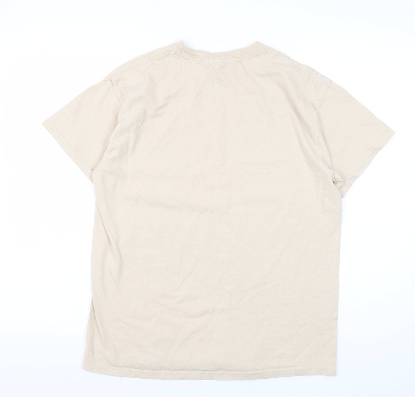 Forth and Lewis Men's Beige Medium Cotton T-Shirt