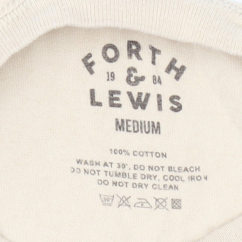 Forth and Lewis Men's Beige Medium Cotton T-Shirt