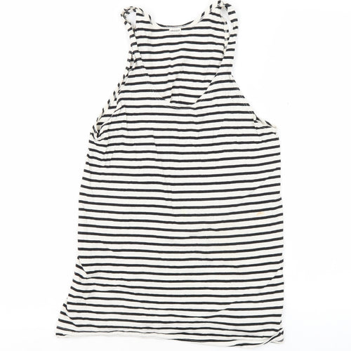American Apparel Women's XS Black White Striped Tank Top