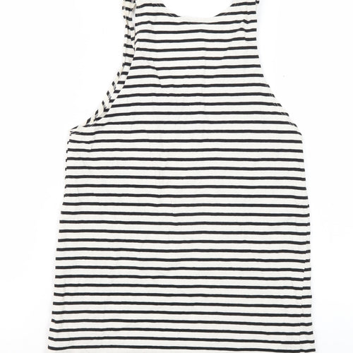 American Apparel Women's XS Black White Striped Tank Top