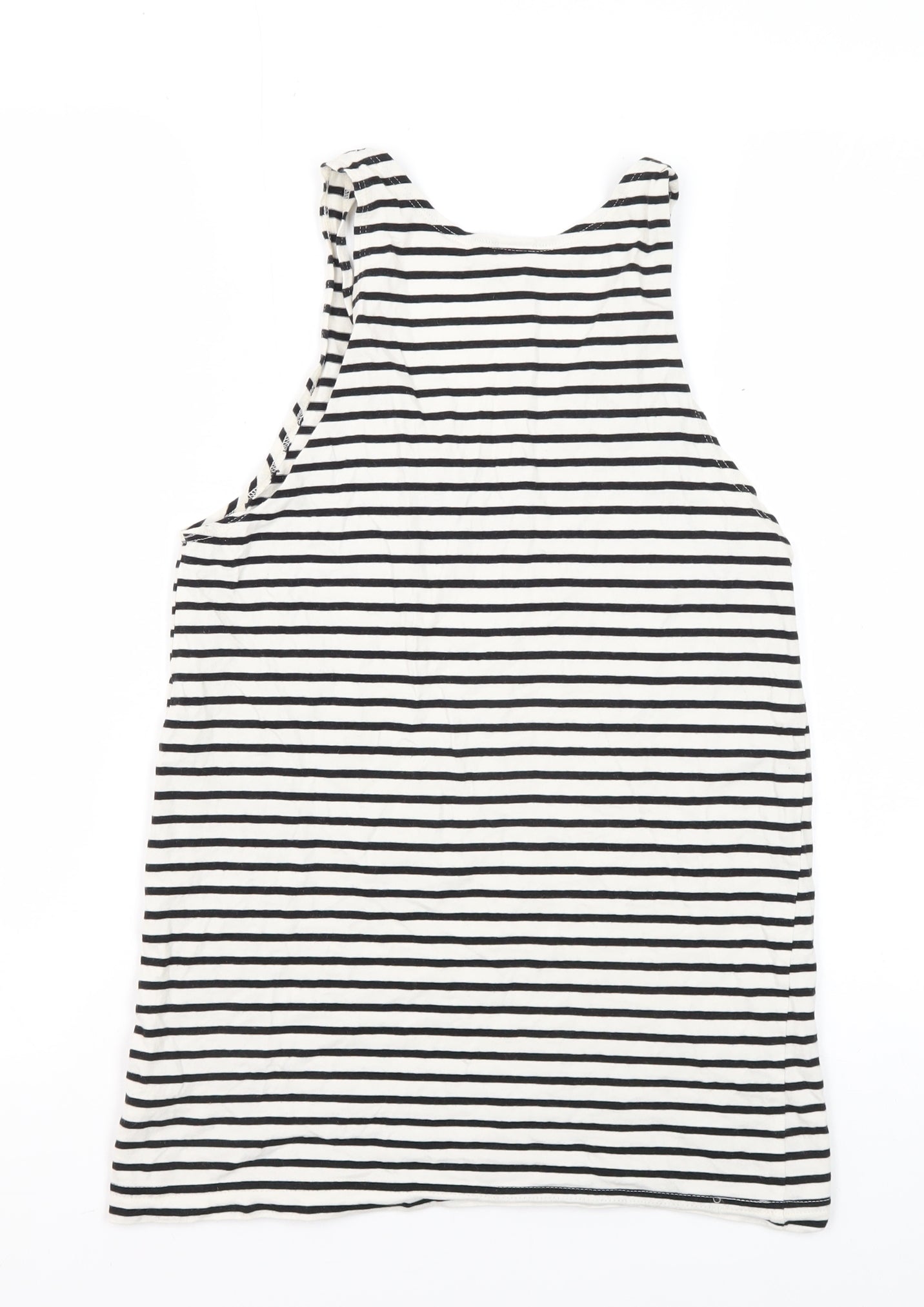 American Apparel Women's XS Black White Striped Tank Top