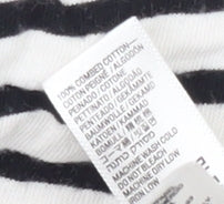 American Apparel Women's XS Black White Striped Tank Top