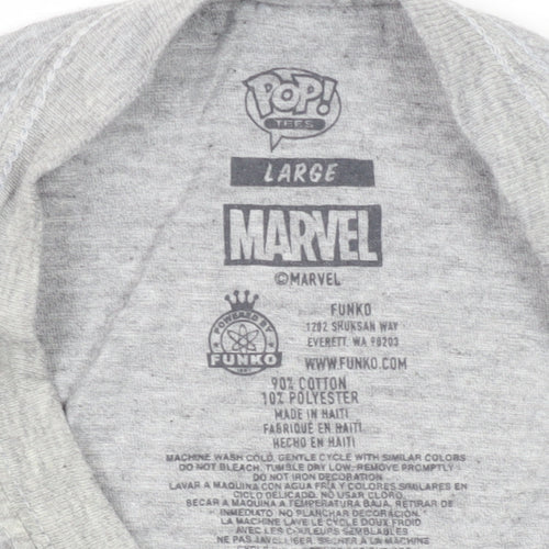 Marvel Men’s Deadpool Comic T-Shirt L Grey