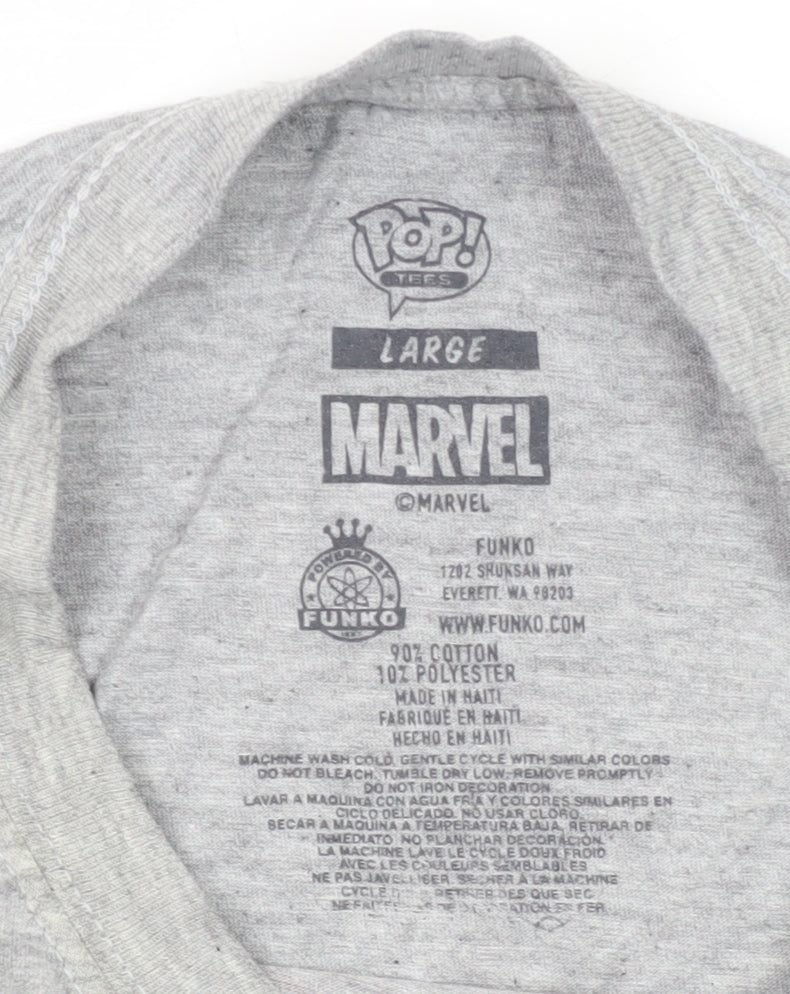 Marvel Men’s Deadpool Comic T-Shirt L Grey