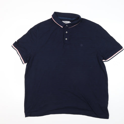 Maine Men's Blue Polo Short Sleeve Size XL