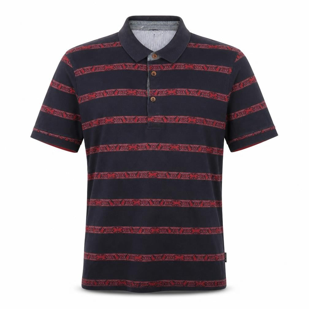 Ted Baker Men's Black Striped Polo Shirt L