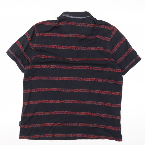 Ted Baker Men's Black Striped Polo Shirt L