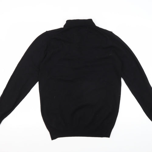 Roy Robson Men's Black Henley Jumper M Slim Fit