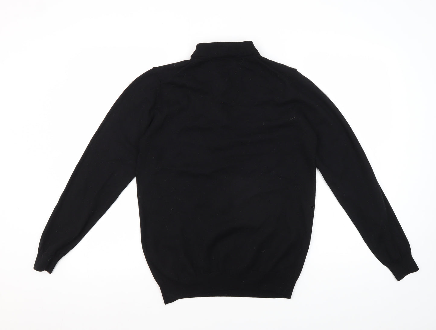 Roy Robson Men's Black Henley Jumper M Slim Fit