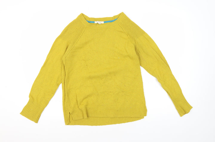 White Stuff Women's Yellow Pullover Jumper, Size 10
