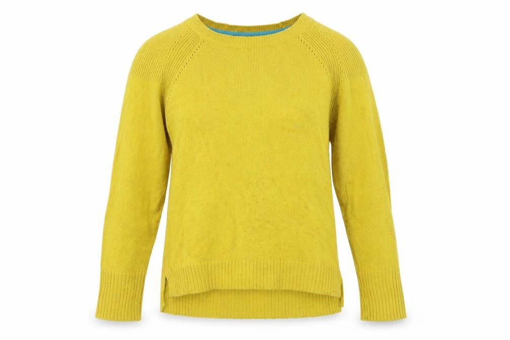 Front view of White Stuff Women's Yellow jumper, size 10