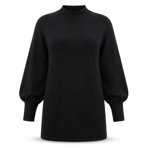 InWear Women's Black Tunic Jumper, Size S, Balloon Sleeve