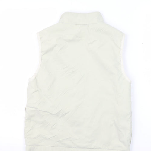 Active Unisex Ivory S Waistcoat with Zipped Pockets