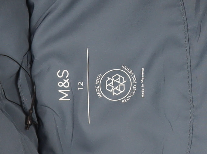 Marks and Spencer Women's Blue Puffer Waistcoat Size 12