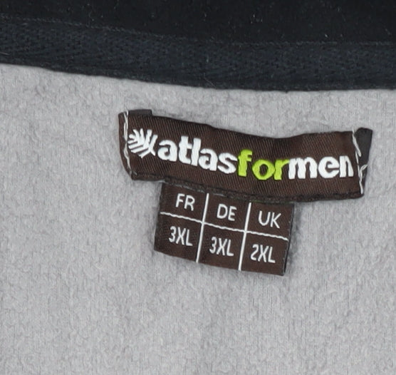 Atlas for Men Grey 2XL Fleece 1/2 Zip Sweatshirt