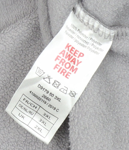 Atlas for Men Grey 2XL Fleece 1/2 Zip Sweatshirt