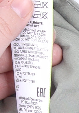 Marks and Spencer Women's Grey Puffer Jacket Size 12