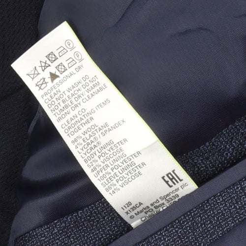 Marks and Spencer Men's Blue Slim Blazer 38S