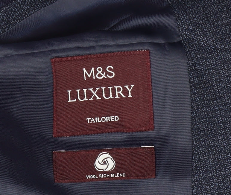 Marks and Spencer Men's Blue Slim Blazer 38S