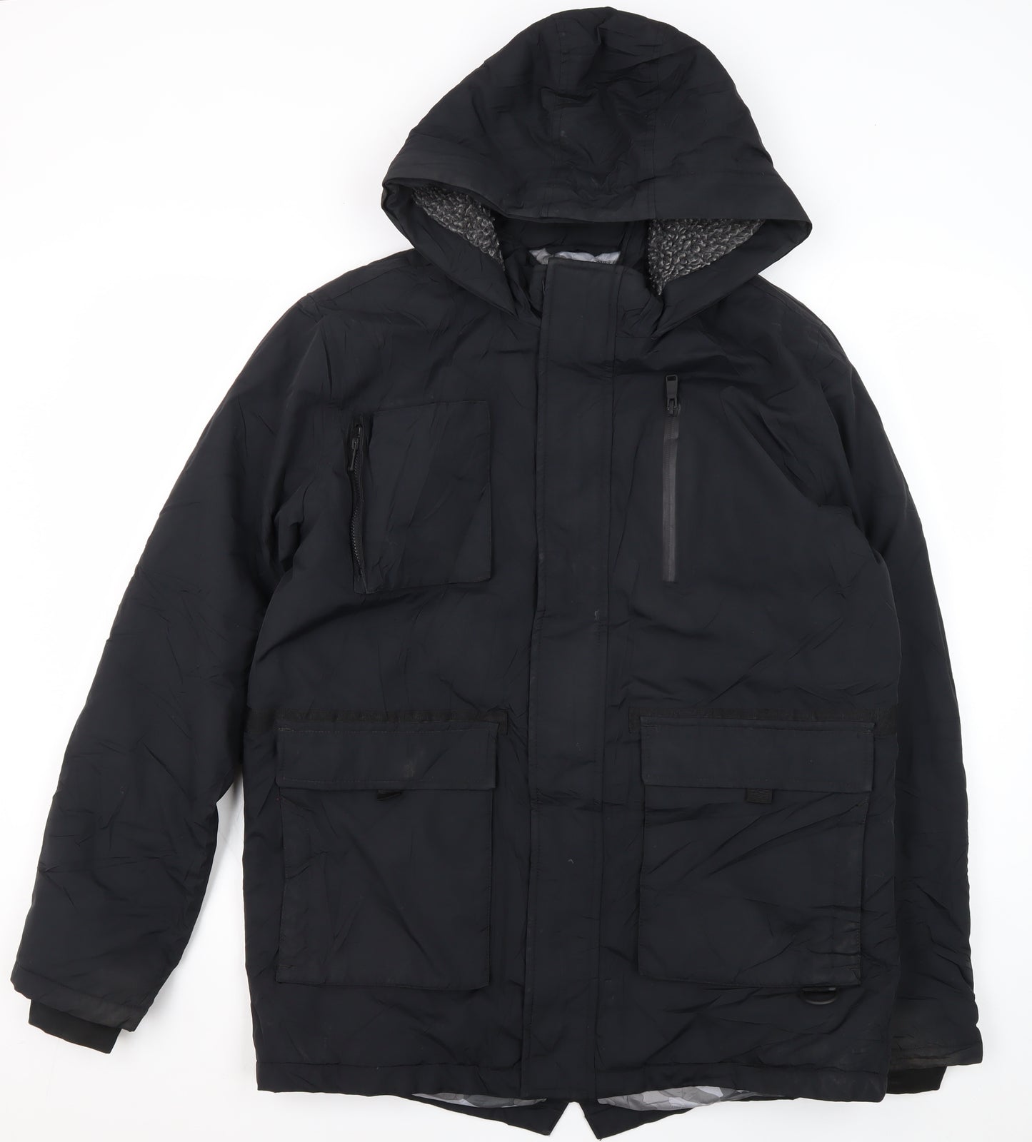Marks and Spencer Boys Black Waterproof Parka Jacket 15-16Y