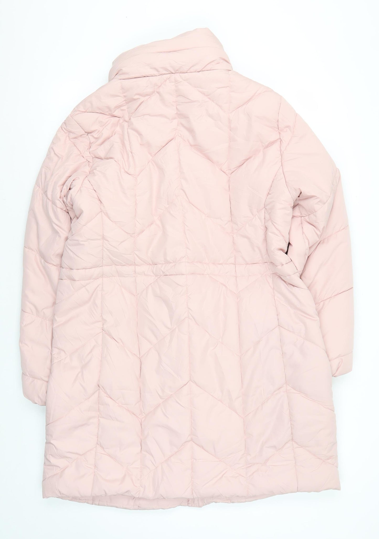 Marks and Spencer Women's Pink Puffer Jacket, Size 14, Winter