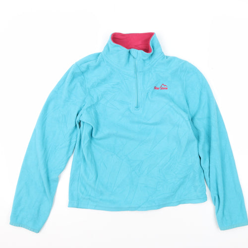 Peter Storm Girls Blue Fleece Pullover Sweatshirt 9-10 Years