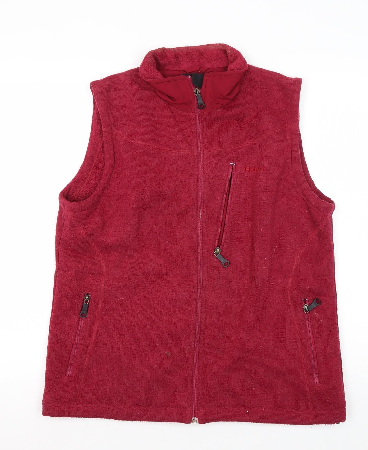 Rohan Women's Red Fleece Waistcoat L, Casual Zip Sleeveless