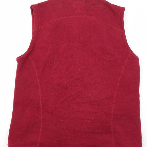 Rohan Women's Red Fleece Waistcoat L, Casual Zip Sleeveless