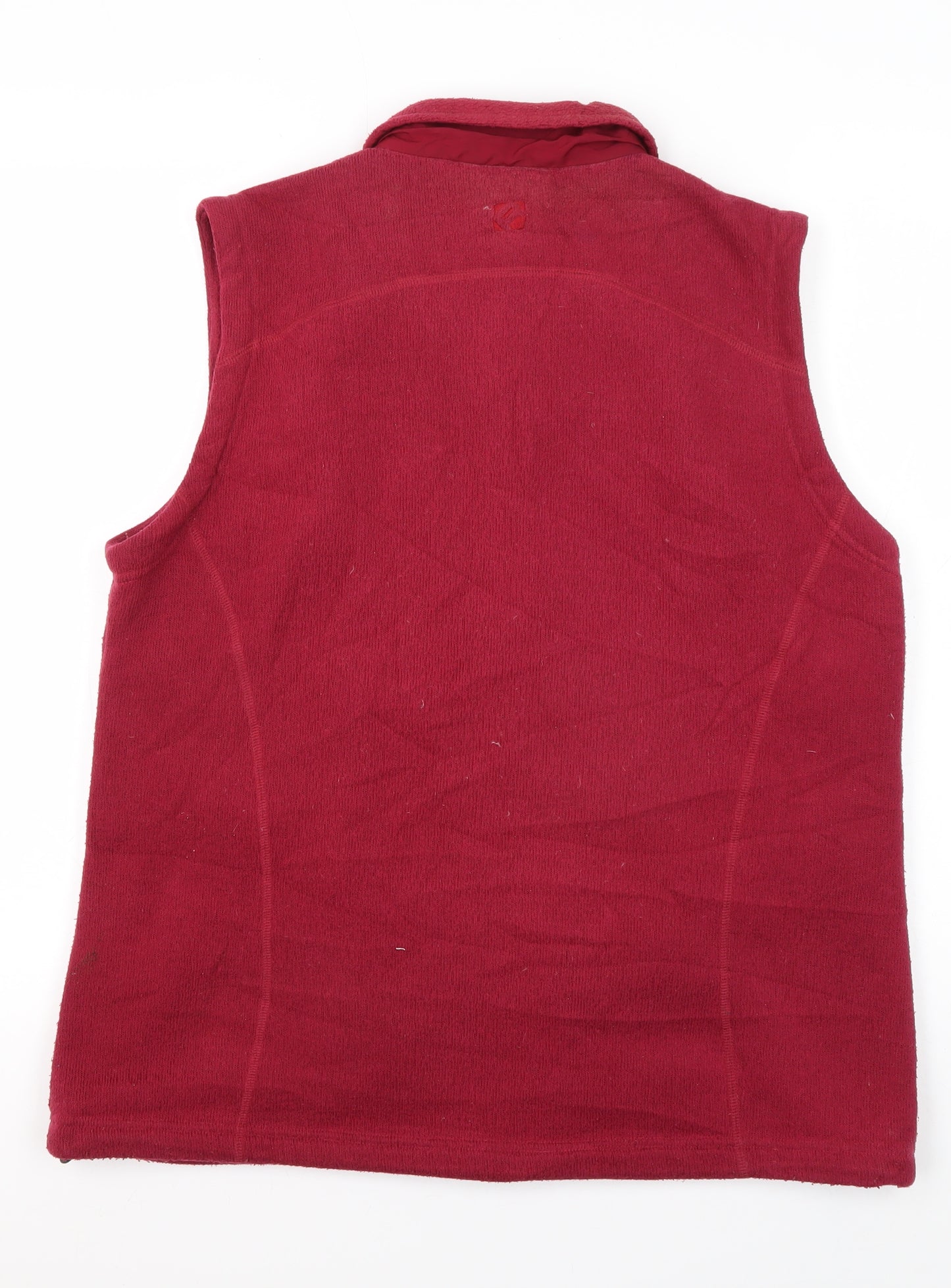 Rohan Women's Red Fleece Waistcoat L, Casual Zip Sleeveless