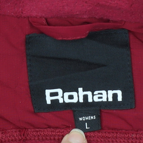 Rohan Women's Red Fleece Waistcoat L, Casual Zip Sleeveless
