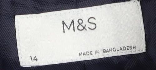 Marks and Spencer Women's Blue Suit Jacket, Size 14