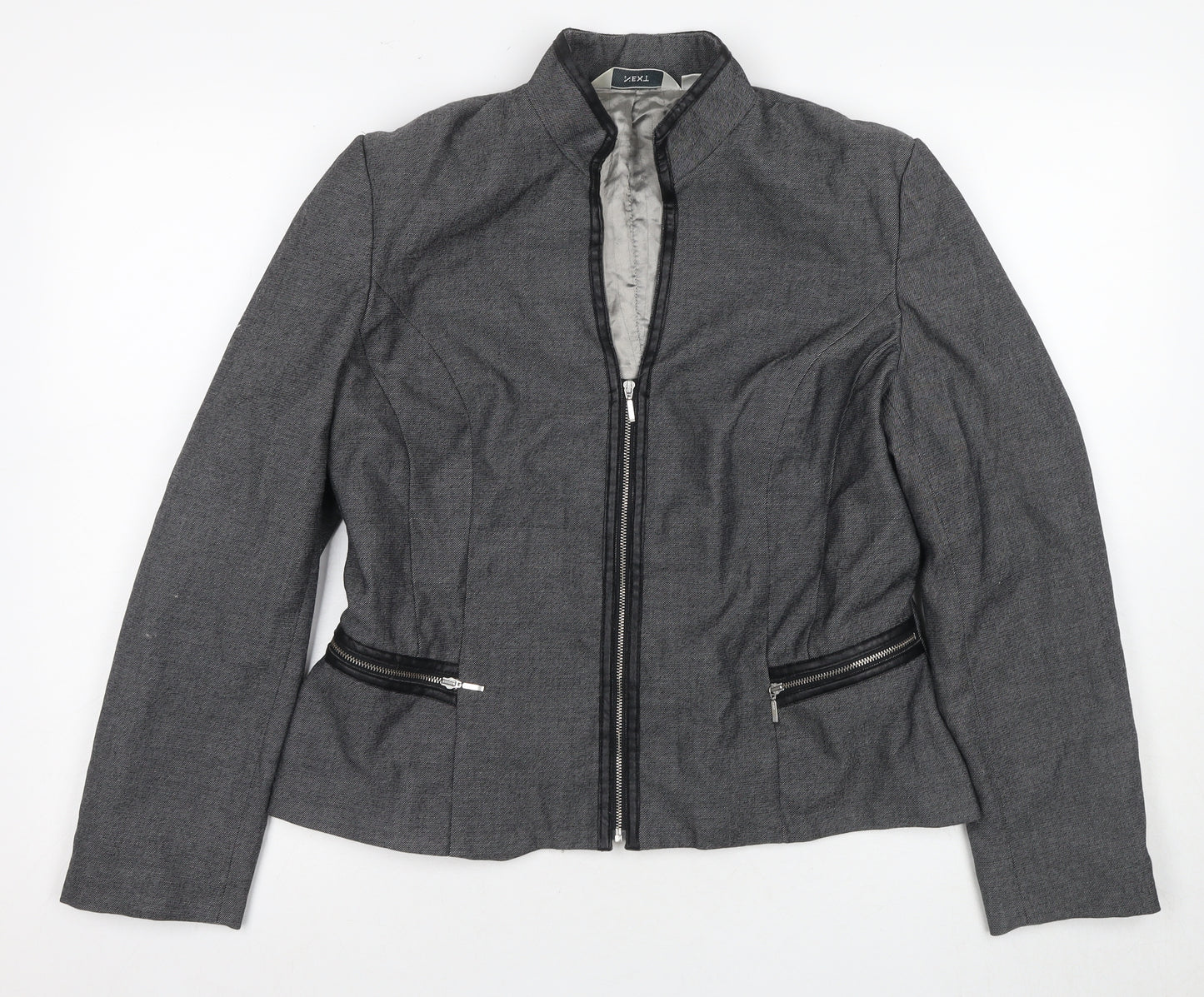 Next Women's Grey Zip Jacket Size 14