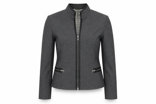 Front view of Next Women's Grey Zip Jacket, size 14