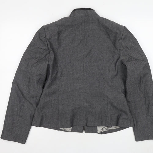 Next Women's Grey Zip Jacket Size 14