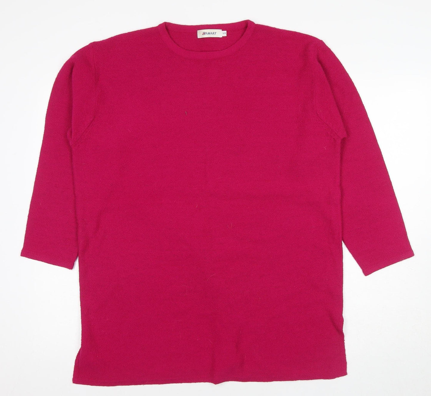 Dalmart Women's Pink Crew Neck Pullover Jumper Size 18