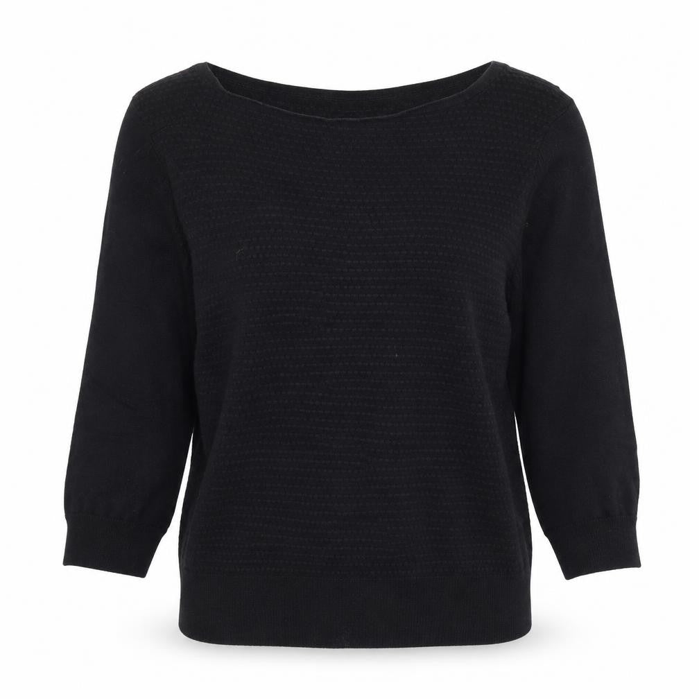 Oasis Women's Black Basic S Boat Neck Knit Top